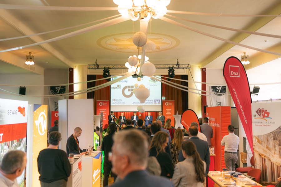 Blick in den Festsaal während der Ausstellung